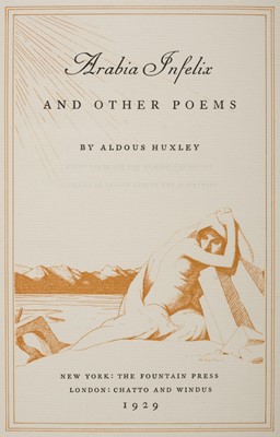 Lot 727 - Huxley (Aldous). Arabia Infelix and other poems, 1929