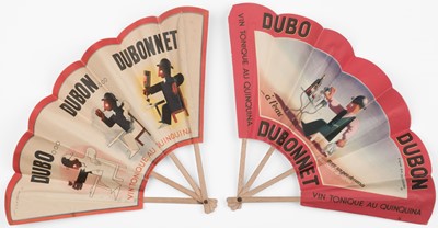 Lot 556 - Advertising Fans. Two Dubonnet fans, Paris: Chambrelent, 1930s, & 50 others