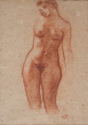 Lot 224 - Maillol (Aristide, 1861-1944). Nu féminin, red chalk