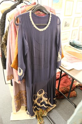 Lot 459 - Clothing. A beaded evening coat, circa 1928, & other items of clothing, early 20th century & later