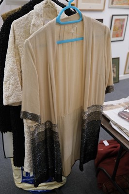 Lot 459 - Clothing. A beaded evening coat, circa 1928, & other items of clothing, early 20th century & later