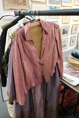 Lot 459 - Clothing. A beaded evening coat, circa 1928, & other items of clothing, early 20th century & later