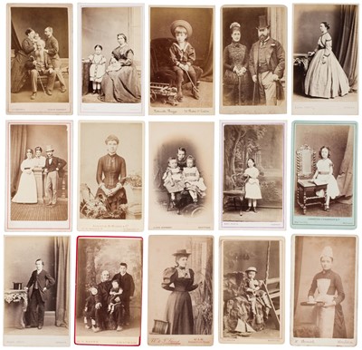 Lot 128 - Cartes de visite. A collection on approximately 280 cartes de visite, c. 1860s and later