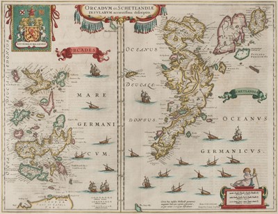 Lot 183 - Orkney & Shetland Islands. Jansson (Jan), Orcadum et Schetlandiae Insularum..., [1646 or later]