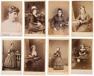 Lot 124 - Cartes de visite. A group of approximately 250 cartes de visite, 1860s
