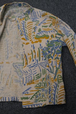 Lot 467 - Cryséde. A 1940s jacket of Alec Walker's 'Cornish Farm' fabric printed circa 1925