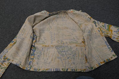 Lot 467 - Cryséde. A 1940s jacket of Alec Walker's 'Cornish Farm' fabric printed circa 1925