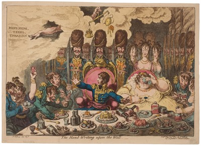 Lot 235 - Gillray (James). The Hand-Writing upon the Wall, H. Humphrey, August 24th 1803