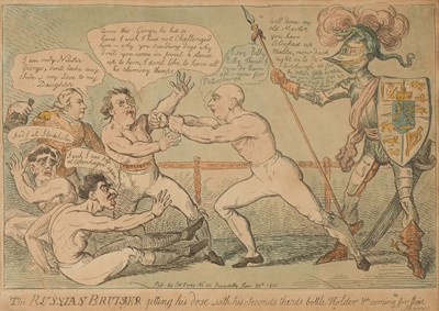 Lot 223 - Cruikshank (Issac). The Russian Bruiser..., 1801