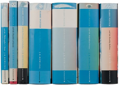 Lot 373 - Rowling (J. K.). A complete set of all 7 Harry Potter books, 1998-2007