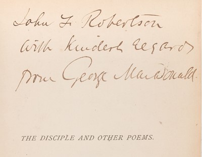 Lot 406 - Macdonald (George). The Disciple and other Poems, 1st edition, 1867