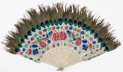 Lot 564 - Oriental Fans. Peacock fan, late 19th century, & 36 others