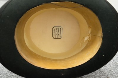 Lot 464 - Clothing. A group of Victorian & Edwardian gentlemen's hats, & other items