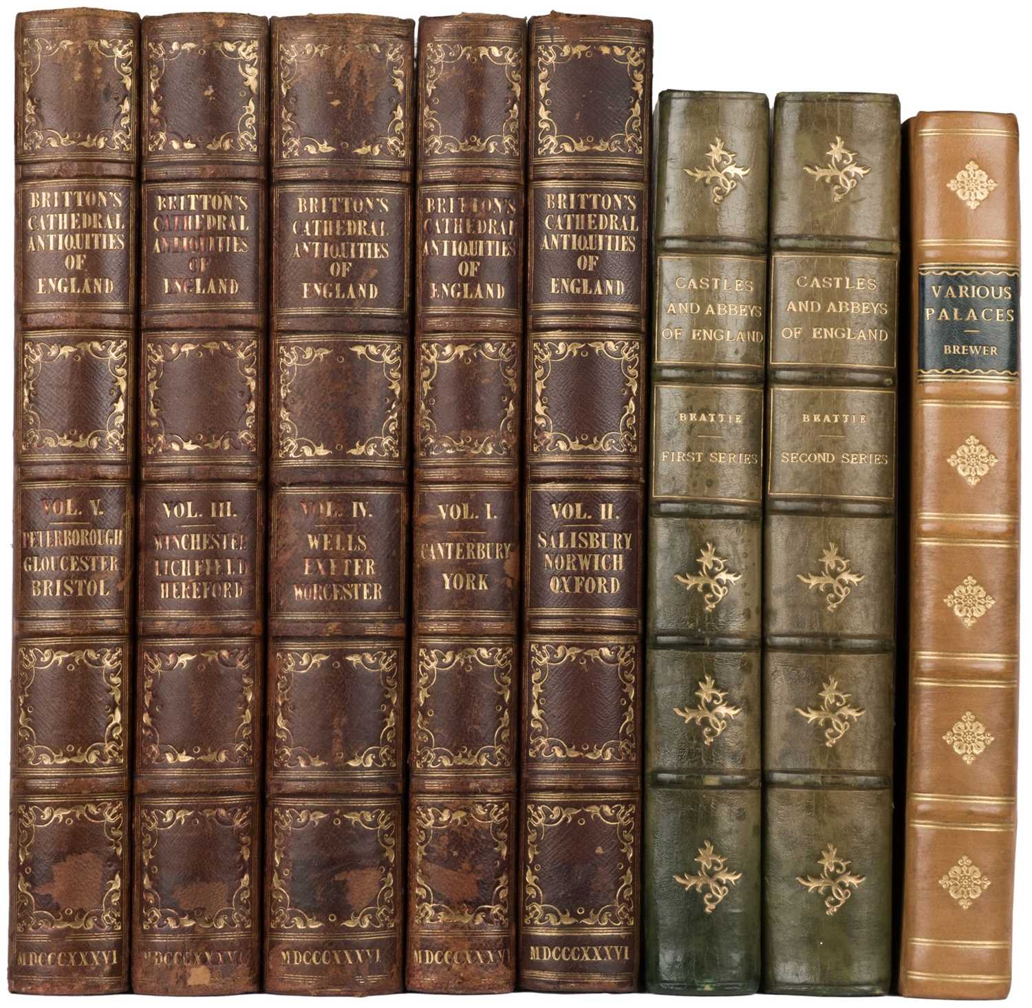Lot 37 - Britton (John). Cathedral Antiquities. Historical and Descriptive Accounts, 5 volumes, 1836
