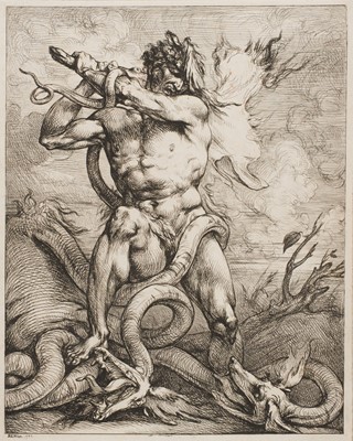 Lot 91 - West (Raphael Lamar, 1769-1850). Hercules and the Hydra, 1785, etching
