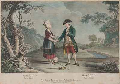 Lot 243 - Haid (J.E.). Set of four scenes from an Intermezzo, Augsburg: circa 1780