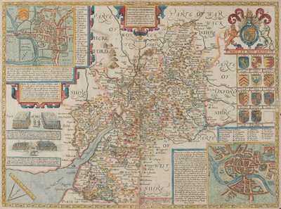 Lot 155 - Gloucestershire. Speed (John), Glocestershire contrived..., 1676