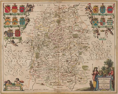Lot 204 - Wiltshire. Jansson (Jan), Wiltonia sive comitatus Wiltoniensis. Anglice Wilshire, circa 1650