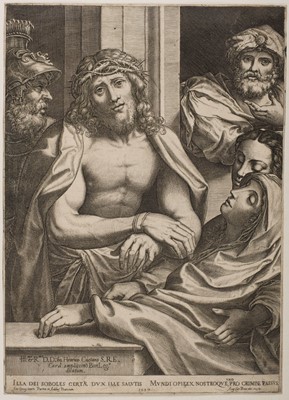 Lot 62 - Carracci (Agostino, 1557-1602). Ecce Homo, after Antonio Correggio, 1587