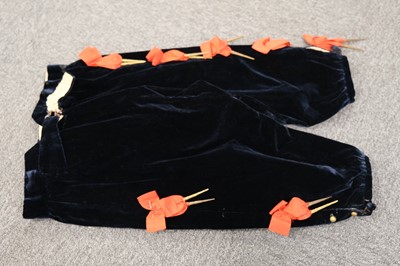 Lot 448 - Children's Clothing. A child's three-piece velvet page boy suit, 19th century