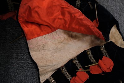 Lot 448 - Children's Clothing. A child's three-piece velvet page boy suit, 19th century