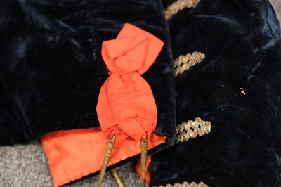 Lot 448 - Children's Clothing. A child's three-piece velvet page boy suit, 19th century