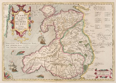 Lot 202 - Wales. Van den Keere (Pieter & Humphrey Lhuyd), Cambriae Typus..., [1607 - 33]