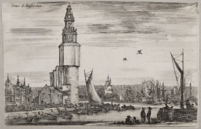 Lot 75 - Della Bella (Stefano, 1610-1664). Deer Hunt, 1654, Tour de Calais, & Veue d'Amsterdam, 1647