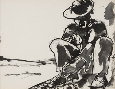 Lot 261 - Herman (Josef, 1911-2000). Mending the Net