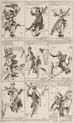 Lot 357 - Satirical Card Game. Toverkaart of Genees middel der Wind-breuken vant Zuid west ... , c. 1720