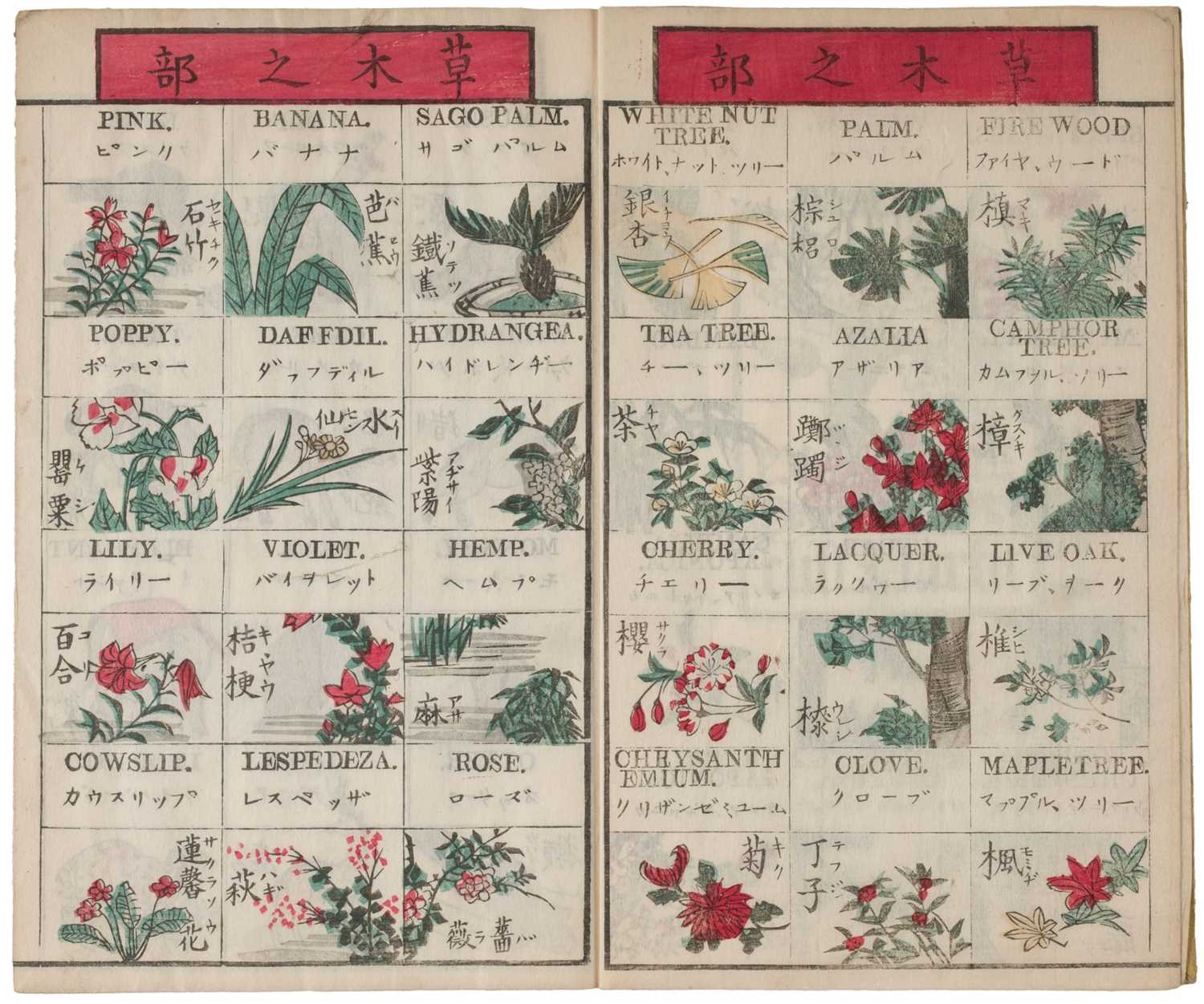 Lot 10 - Na (Sudo). Picture book with Japanese-English translation, 1887