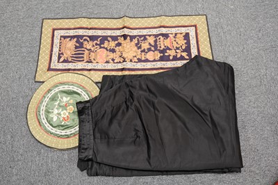 Lot 455 - Chinese. A collection of clothing and decorative items, 19th/20th century