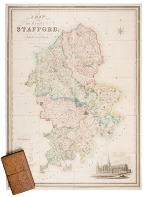 Lot 197 - Staffordshire. Phillips (J. & Hutchings W.F.), A Map of the County of Stafford..., 1832