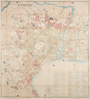 Lot 199 - Tokyo. Takai (Ranzan). O-Edo ezu. Edo: Go-shomotsushi Izumoji Manjir, Okadaya Kashichi, circa 1860
