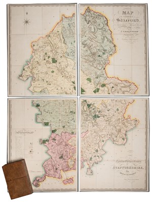 Lot 196 - Staffordshire. Greenwood (C.). Map of the County of Stafford from Actual Survey..., 1820