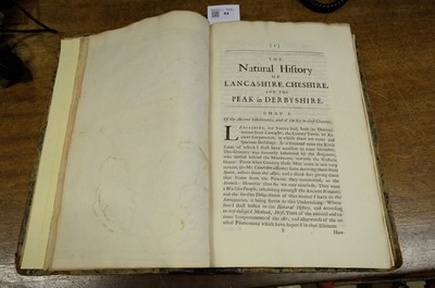 Lot 64 - Leigh (Charles). The Natural History of Lancashire, Cheshire, and the Peak, in Derbyshire, 1700