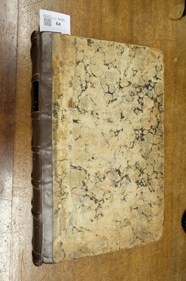 Lot 64 - Leigh (Charles). The Natural History of Lancashire, Cheshire, and the Peak, in Derbyshire, 1700