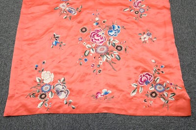 Lot 456 - Chinese. An embroidered coat, early 20th century, & an embroidered jacket and skirt