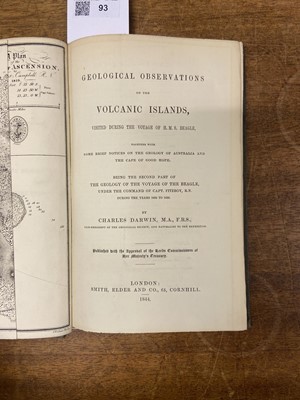 Lot 93 - Darwin (Charles). Geological Observations on the Volcanic Islands, 1st edition, 1844