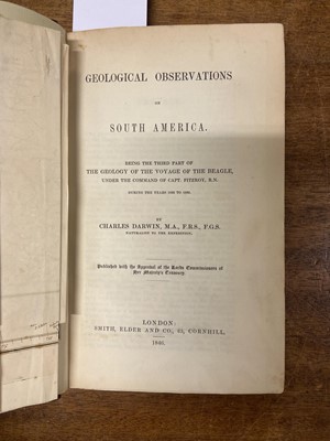Lot 95 - Darwin (Charles). Geological Observations on South America, 1st edition, 1846