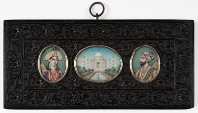 Lot 180 - Indian School. Three miniature paintings, early 19th century