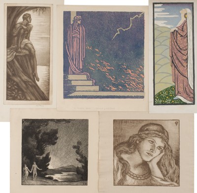 Lot 374 - French (Cecil, 1879-1953). A small archive of approximately 100 wood engravings, etc