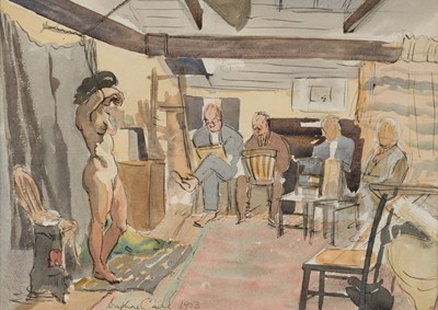 Lot 269 - Cade (Daphne, 20th century). Life Class at St. Ives, 1953