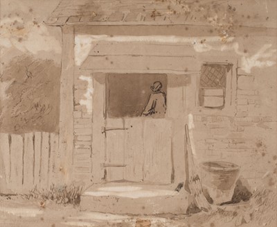 Lot 117 - Cox (David, 1783-1859). The Cottage Door, watercolour on paper
