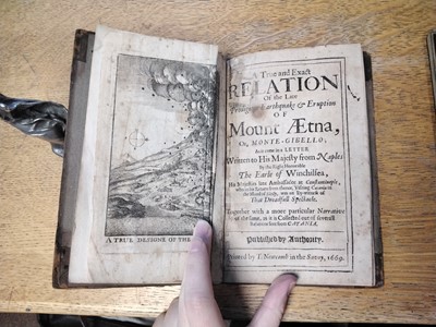 Lot 59 - Mount Etna. Winchilsea [H. F.]. Eruption of Mount Ætna, 1669