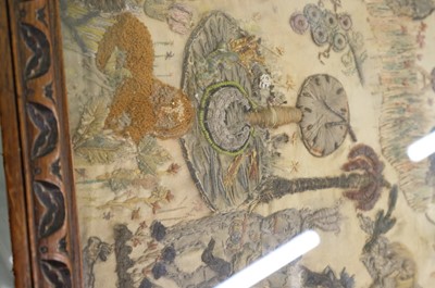 Lot 477 - Embroidered Picture. Stumpwork collage picture of Charles I and Henrietta Maria, 17th century