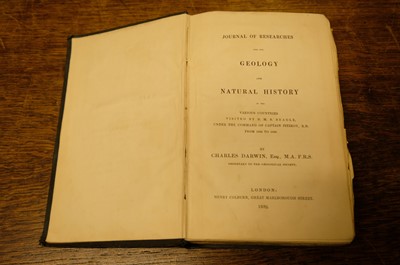 Lot 87 - Darwin (Charles). Journal of Researches, 1st edition, 1839