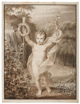 Lot 118 - Schnorr von Carolsfeld (Hans Veit Friedrick, 1764-1841). Christ child in a landscape...