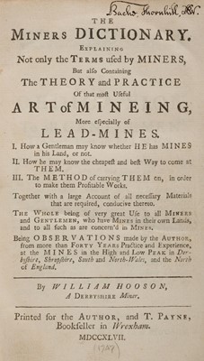 Lot 71 - Hooson (William). The Miners Dictionary, 1747