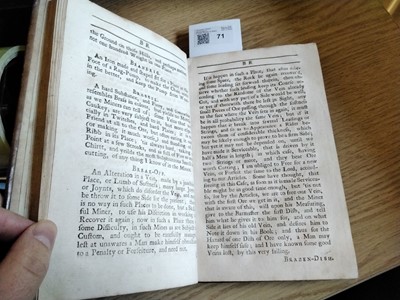 Lot 71 - Hooson (William). The Miners Dictionary, 1747